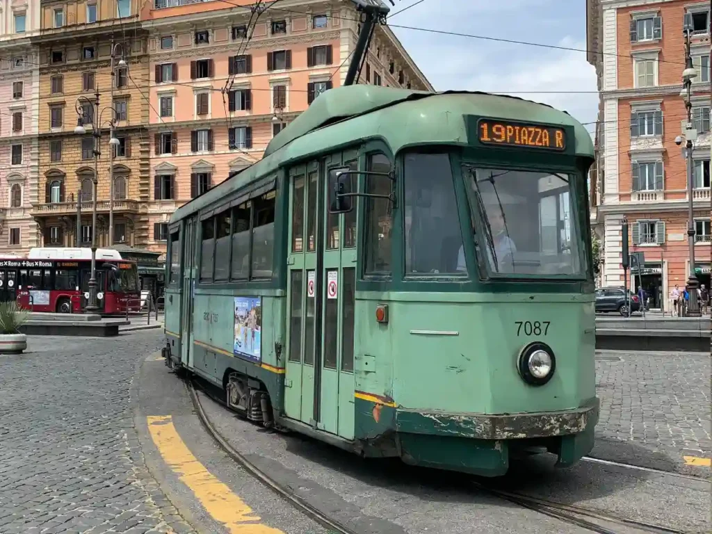 Tram at Piazza Risorgimento